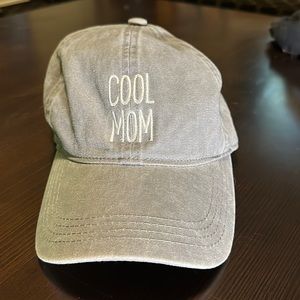 Gray Cool Mom baseball hat